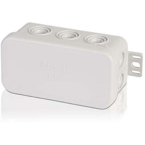 5 Stück f-tronic Feuchtraum-Abzweigkasten IP54, 85x44x40mm, grau, E126
