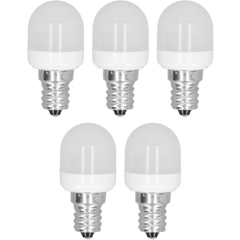 5 Stück Glühbirnen mit E12-Gewinde, weiches Licht, 1,5 W, 75 lm, LED-Glühbirnen für Schreibtischlampe, Deckenventilator, Lampe, Wandlampe, AC220 V, weies Licht 3000 K