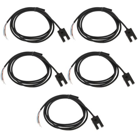 5 Stück hochpräzise U-förmige Fotoelektrische ABS-Schalter, DC 5–24 V