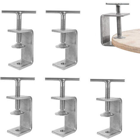 5 Stück Mini C-Klemmen-Set, 78 mm robuste C-Klemmen aus Edelstahl, Handschraubklemmen für Holzbearbeitung, Möbelbau, Heimwerkerarbeiten
