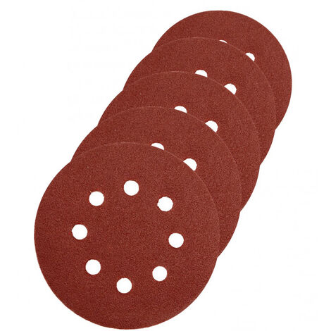 5 Stück Schleifscheibe Klett Gelocht 125mm P60
