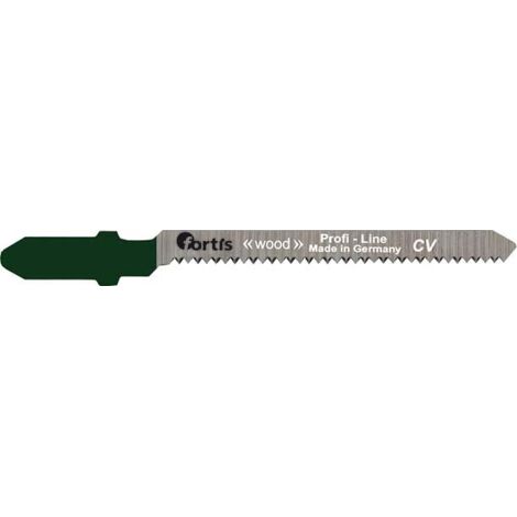 5 Stück Stichsägeblätter für weiches Holz, kurviger, feiner Schnitt 75/50/1,3 mm Fortis