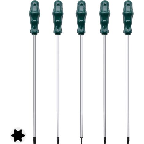 [5 stücke] 400MM verlängert interne sechs-blume schraubendreher hexagonal schraube T15/T20/T25/T27/T30