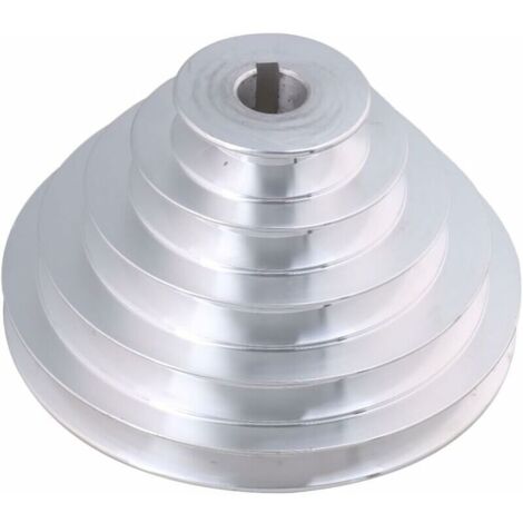 5-stufige Aluminium-Riemenscheibe – 19 mm Innendurchmesser, 54 bis 150 mm Außendurchmesser, 12,7 mm Breite – für Keilriemen Typ A