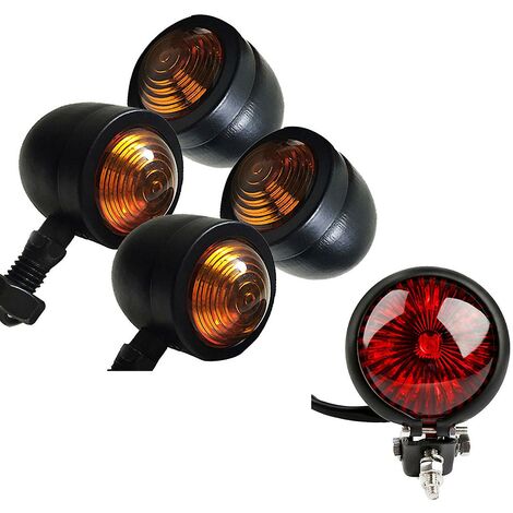 5 teile/satz Motorrad Blinker Hinten Rückleuchten Brems Bremsleuchte Für Cafe Bobber Chopper