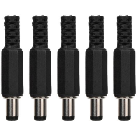 5-teiliger 2,1 x 5,5 mm DC-Stecker (männlich), Koaxialadapter für Netzteil
