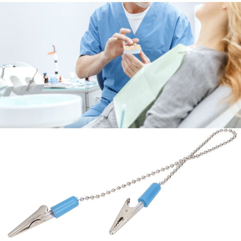 5-teiliger Handtuchhalter mit Kugelkette aus flexiblem Stahl für Zahnarztpraxen, blaue Dentalartikel