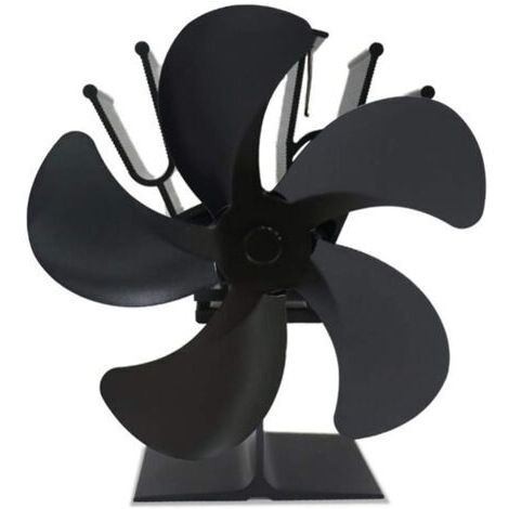 5-teiliger Kaminventilator – Doppelkopf-Kaminventilator – Leiser Betrieb – Ofenventilator – Magnetischer Kaminofenventilator