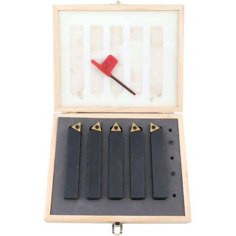 5-teiliges 3/4" Wendeschneidplatten-Drehwerkzeug aus Hartmetall zum Bohren und Anfasen