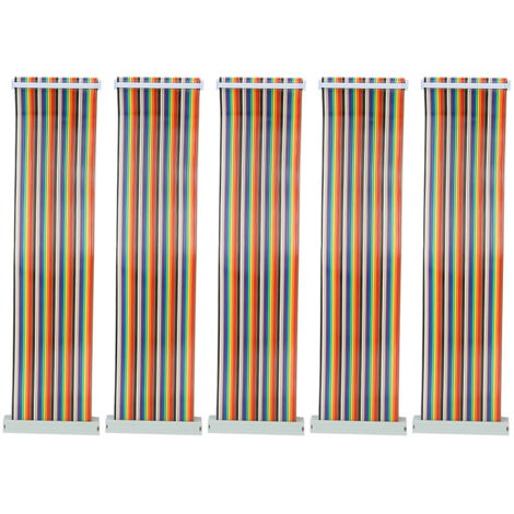 5-teiliges 40-Pin-GPIO-Kabel (Stecker auf Buchse) für Raspberry Pi 4 3B+ (20 cm) – Computerzubehör