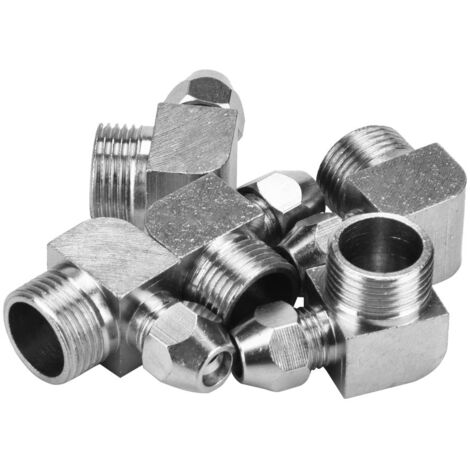 5-teiliges 90°-Winkelstück für 3/8" (10 mm) Pneumatikschläuche mit Außengewinde – Schnellverbinder
