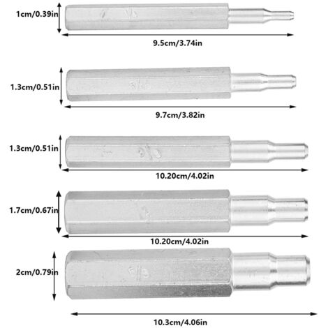 5-teiliges Bördelwerkzeug CT-193 für Kupferrohre mit 1/4", 5/16", 3/8", 1/2" und 5/8" Durchmesser – Professioneller Sanitärbedarf