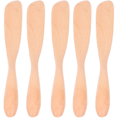5-teiliges Buttermesser-Set aus Holz für Käse, Marmelade, Brotaufstriche – japanischer Stil – Geschirr für Brot und Gesichtsmasken