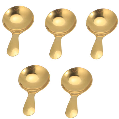5-teiliges Eisportionierer-Set aus Edelstahl 304, Dessertlöffel für Tee, Sahne und zum Kochen, Gold
