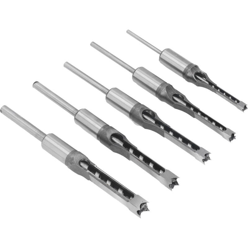 Image of Eosnow 5pcs Holzbearbeitung Quadratbohrer HSS Countersink Kit 1/4in 5/16in 3/8in 7/16in 1/2in