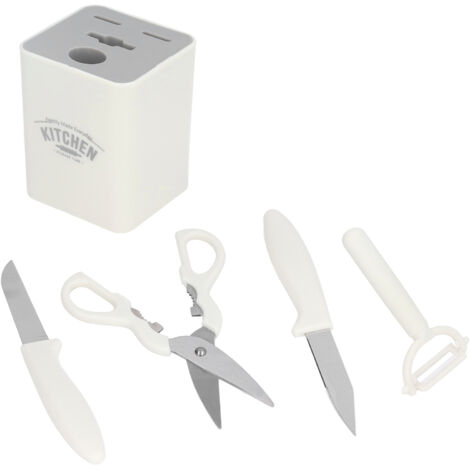 5-teiliges Küchenmesserset aus Edelstahl mit Aufbewahrungsbox für Grill und Picknick