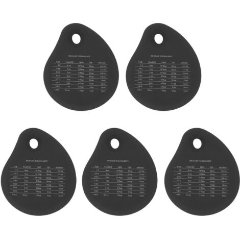 5-teiliges Küchenschaber-Set aus antihaftbeschichtetem Silikon, umweltfreundlich und lebensmittelecht, mit Fingerlöchern zum Backen, Schwarz