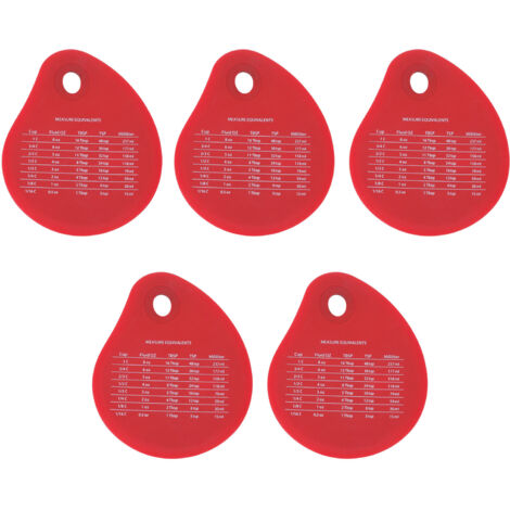 5-teiliges Küchenschaber-Set aus antihaftbeschichtetem Silikon, umweltfreundlich und lebensmittelecht, mit Fingermulde zum Backen, Rot