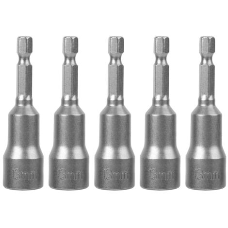 5-teiliges magnetisches Sechskant-Bit-Set für Schraubendreher, 13-mm-Stahlbohreradapter