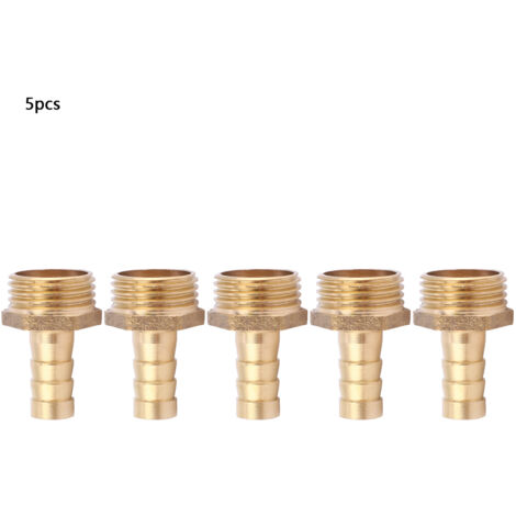 5-teiliges Messing-Fitting, 10-mm-Schlauchanschluss (BSP-Außengewinde), 3/4"-Adapterkupplung für Schlauch