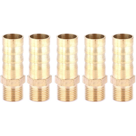 5-teiliges Messing-Fitting G1/8 Außengewinde für 10-mm-Schlauch – Gas- und Flüssigkeitsanschluss mit Olive