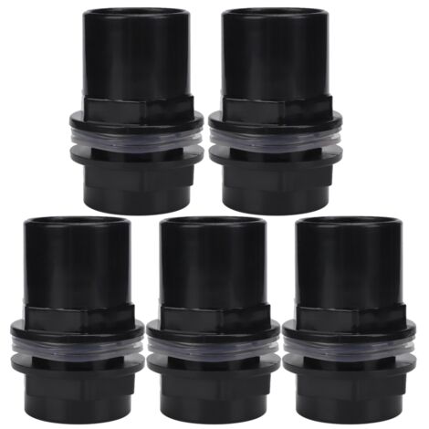 5-teiliges PVC-Fittings-Set für Aquarien, gerade Rohrverbindungen, Aquarienzubehör (40 mm)