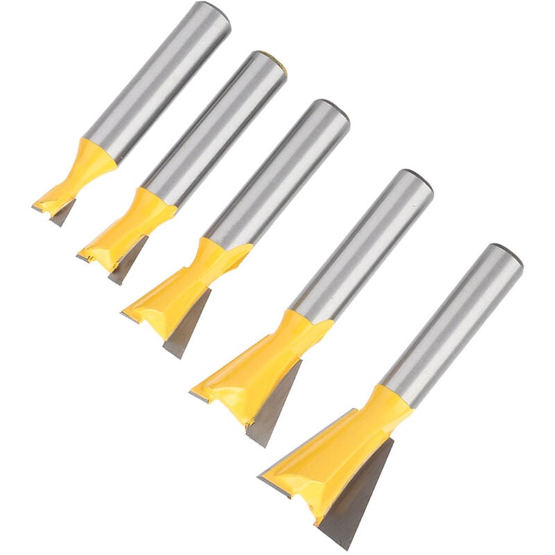Image of 5-teiliges Schwalbenschwanz-Fräserset für die Holzbearbeitung