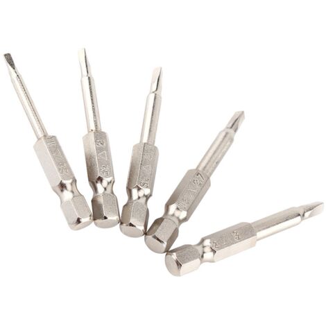 5-teiliges Set 50 mm 1/4"-Dreieckschraubendreherbits mit starkem Magneten Δ1,8/Δ2,0/Δ2,3/Δ2,7/Δ3,0 für Dreikantschrauben