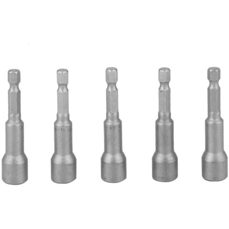 5-teiliges Set aus 10-mm-Sechskant-Magnetsteckschlüsseln aus Chrom-Vanadium-Stahl für Innensechskantschrauben und Bohrmaschinen