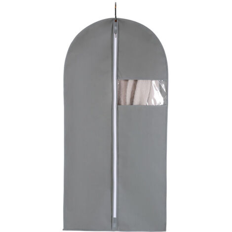 5-teiliges Set Kleidersäcke mit Sichtfenster, ideal für Reisen, staubdicht, wasserdicht und mottenfest, 60 x 120 cm, Grau