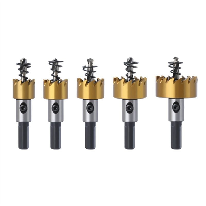 Image of Tlily - 5-teiliges Set mit 16–30 mm Schnellarbeitsstahl-Bohrlochschneidern