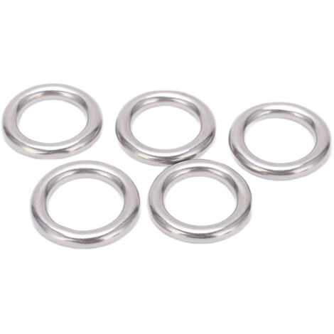 5-teiliges Set runder Metallringe aus Edelstahl 304, nahtlose, wasserdichte Dichtungen für Tauchen und Bootfahren, 5 x 20 mm