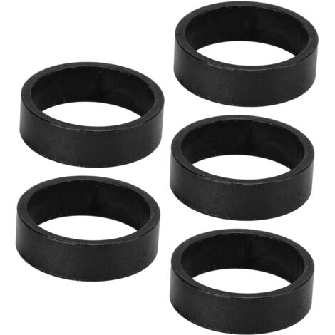 5-teiliges Set schwarzer 10-mm-Steuersatzscheiben für Mountainbikes – glänzende und strapazierfähige Oberfläche