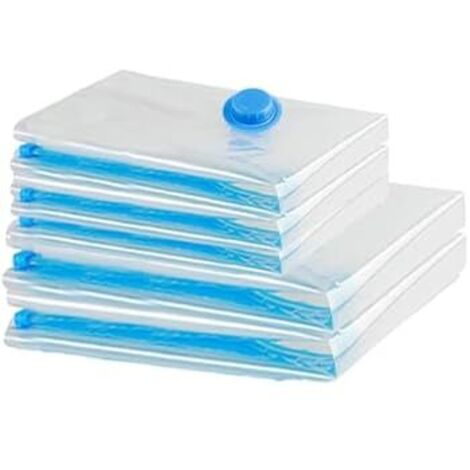 5-teiliges Set Vakuum-Saugbeutel [60x40cm & 60x80cm] - Platzsparend für Kleidung, Bettdecken, Kissen - 75% weniger Stauraum - ZWMYF