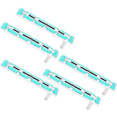5-teiliges Slide-Potentiometer 75-mm-Mischfader B10K Zweikanal-Straight-Slide-Mixer-Fader Zweikanal-Straight-Sliding-Potentiometer für mehrere Zwecke B10K