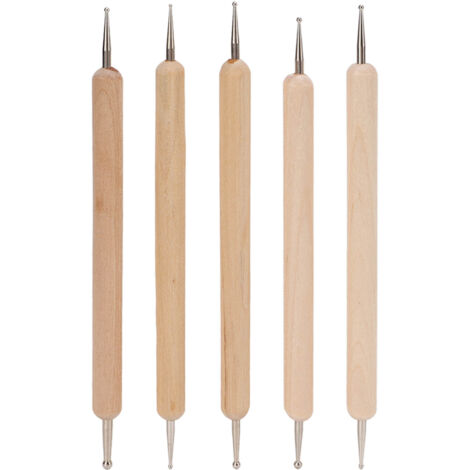 5-teiliges Stiftset mit zwei Spitzen zum Gravieren, Modellieren mit Ton und für DIY-Skulpturen – fester Griff