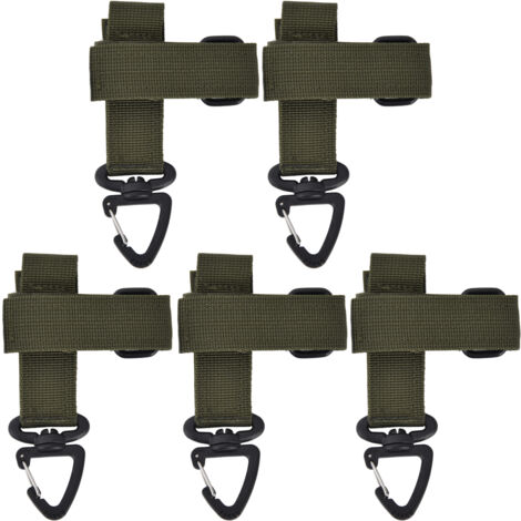 5-teiliges, verstellbares Nylon-Handschuhhakensystem, multifunktionale Sicherheitsverschlüsse, militärgrün