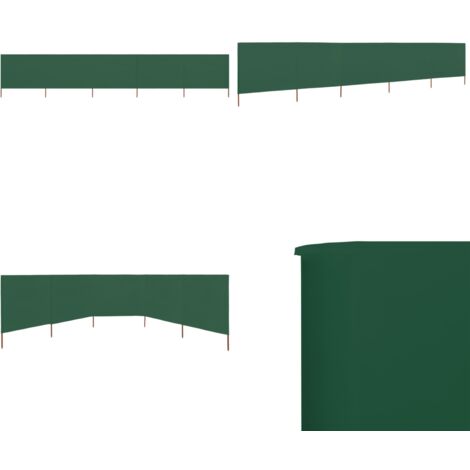 5-teiliges Windschutzgewebe 600 x 120 cm Grün - Windschutz - Faltwand - Sichtschutz - Gartenzubehör - Windabweiser - Home & Living