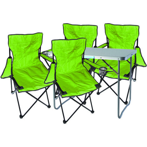 5-teiliges XL Campingmöbel Set lime-MMC330871+4xMPO2470