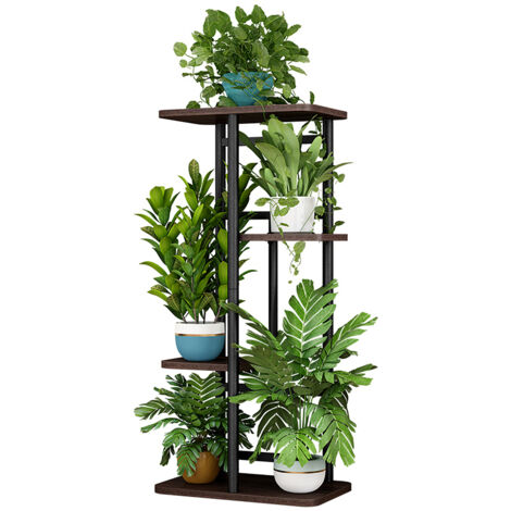 5-Tier Blumenregal Pflanzenregal, Mehrstöckig Blumenständer Pflanzenständer Blumenbank Blumentreppe Pflanzentreppe Standregal für Innen Garten Balkon Deko,36x23x74cm