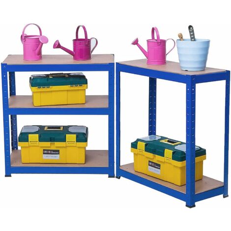 5 Tier Boltless Garage Shelving Unit Heavy Duty Industrial Storage Shelves Metal Racking Unit for Shed Warehouse Workshop Office, 175KG Per Shelf/875KG Capacity, 180 x 90 x 40cm, Blue
