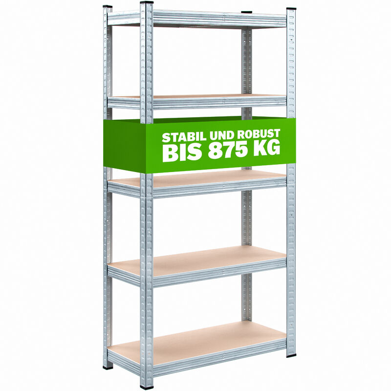 Heavy Duty Shelving Unit Storage Racking Shelf Shelves Boltless Garage Tier NEW 5 Tier - 180x90x60cm