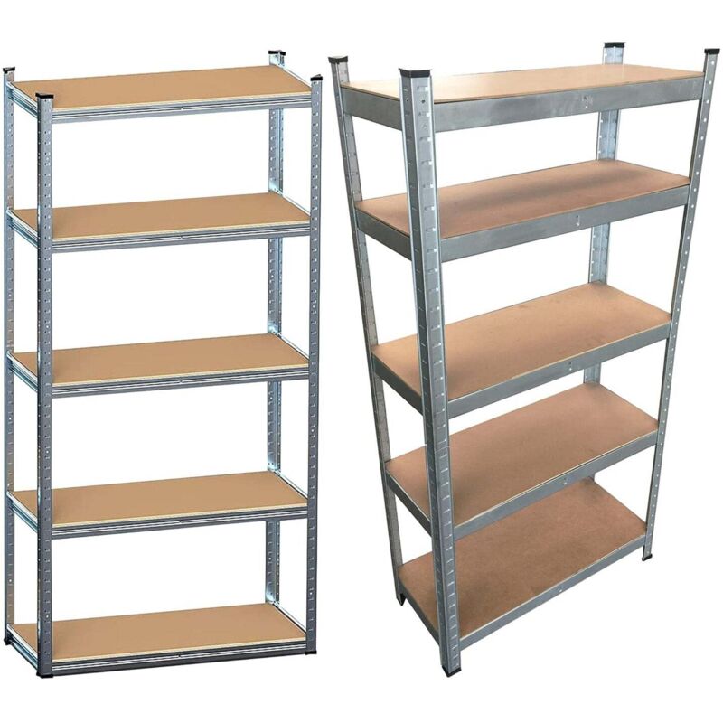 1 x 5 Tier Heavy Duty Large Boltless Metal Adjustable Home Garage Shelving Units