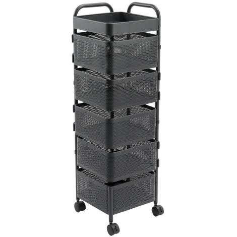 5-Tier Kitchen Storage Rack with Wheels