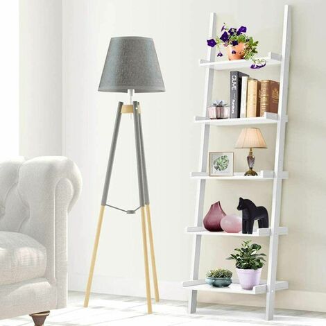 main image of "5-Tier Ladder Wall Shelf Home Display Storage Rack Bookcase Plant Flower Stand"
