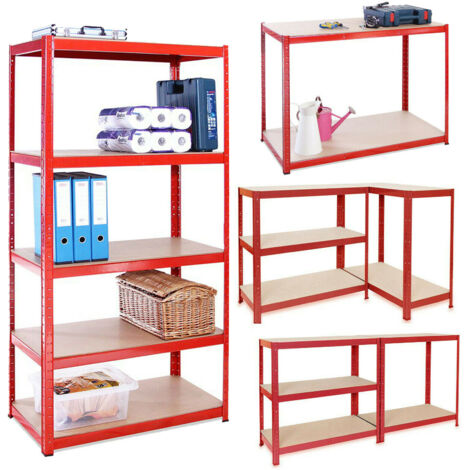 5 Tier Layer Shelf Storage Shelving Rack Heavy Duty Kitchen Garage Racking 875 Kgs Capacity