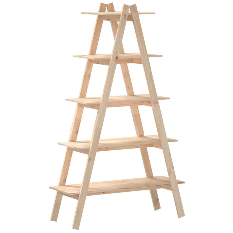 Vidaxl - 5-Tier Shelf A-shape 110x40x180.5 cm Solid Wood Pine Brown
