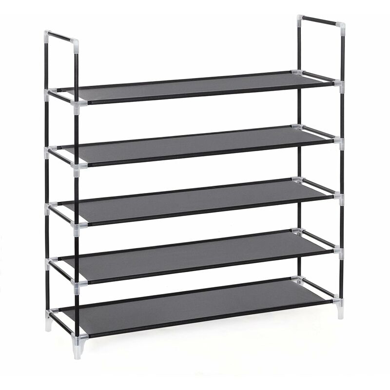 5 Tier Shoe Rack 6 Pairs Shoe Shelf Storage Organizer Entryway Wooden Furniture