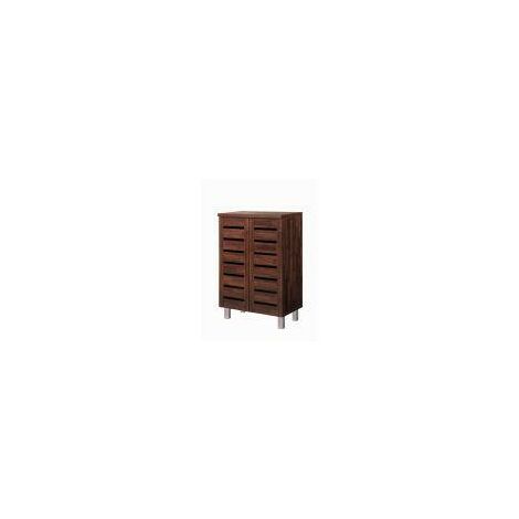 5 Tier Shoe Storage Cabinet 2 Door Cupboard Stand Rack Unit Dirty Oak