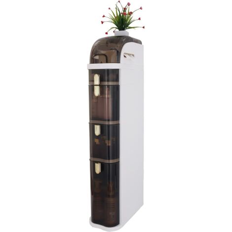 5-Tier Slim Rolling Storage Cabinet with Drawers,Waterproof